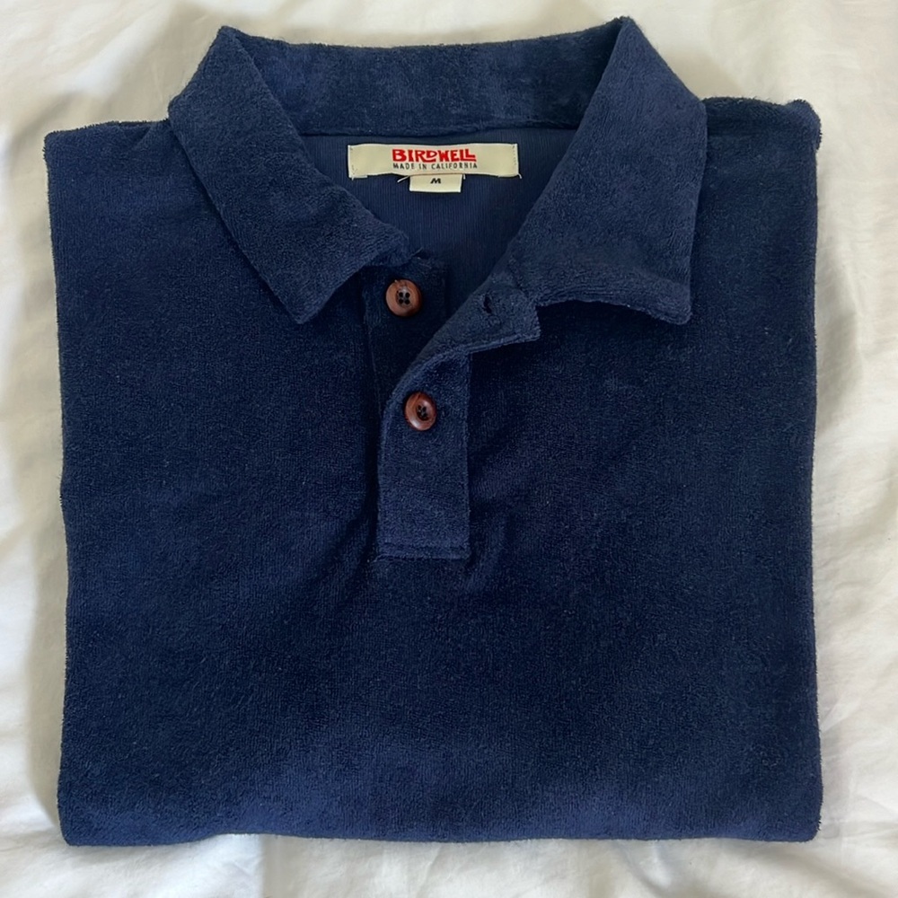 Mens Birdwell Terry Blue Polo